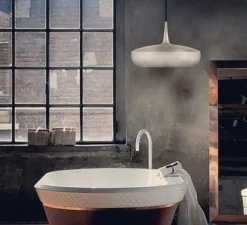 Suspension*Umage Suspension, Clava Dine, , câble noir, H28cm, Ø43cm - blanc mat