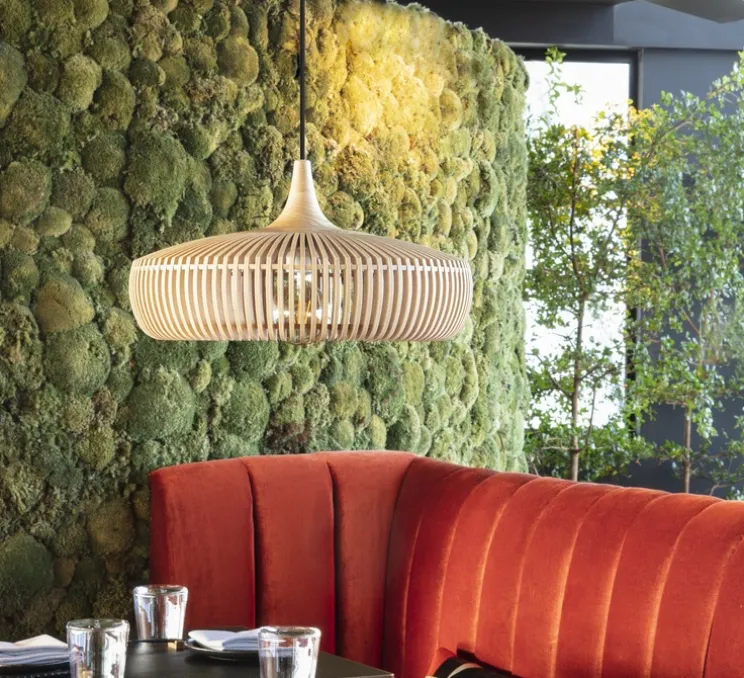 Suspension, Clava Dine, chêne naturel, Ø43cm, H24cm - Umage