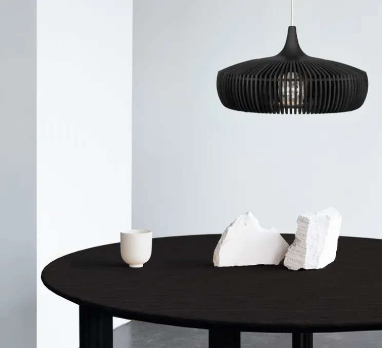 Suspension, Clava Dine, chêne noir, Ø43cm, H24cm - Umage