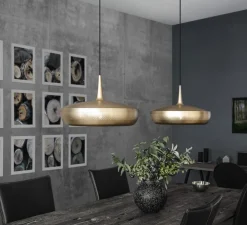 Suspension, Clava Dine, laiton brossé, H28cm, Ø43cm - Umage