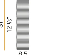 Suspension*Panzeri Suspension, Clio sans rosace, , Ø8,5cm, H31cm - verre fumé,