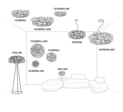 Suspension*Slamp Suspension, Clizia, , Ø78cm - blanc