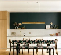 Suspension, [C1o], chêne, laiton, LED, L122cm, H8cm, 2700K, dimmable - GANTLights