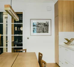 Suspension, [C1o], chêne, laiton, LED, L122cm, H8cm, 2700K, dimmable - GANTLights