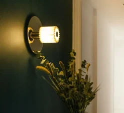 Suspension, [C3o], chêne, laiton, LED, L182cm, H8cm - GANTLIGHTS