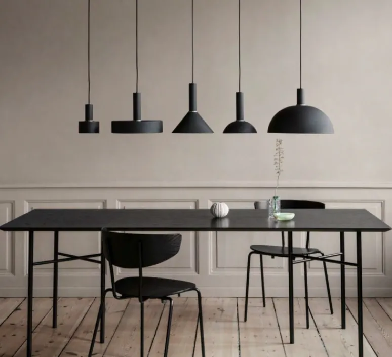 Suspension*Ferm Living Suspension, Collect lighting, low, abat-jour Disc, , Ø12cm, H17cm - noir