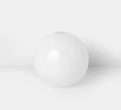 Suspension*Ferm Living Suspension, Collect Lighting, high, laiton, abat-jour sphère opal, Ø25cm, H40,6cm - laiton, opal