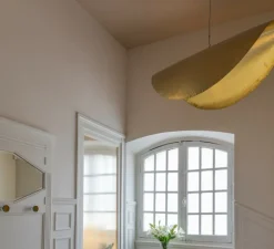 Suspension*Ferm Living Suspension, Collect Lighting, high, laiton, abat-jour sphère opal, Ø25cm, H40,6cm - laiton, opal