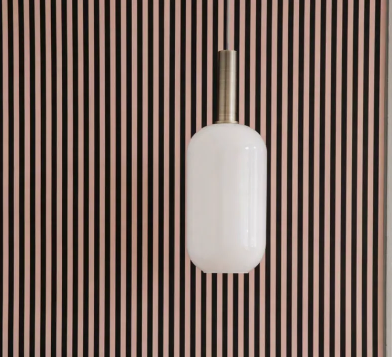 Suspension*Ferm Living Suspension, Collect lighting, high, laiton, abat-jour Opal Tall, Ø18cm, H51,2cm - laiton, opal
