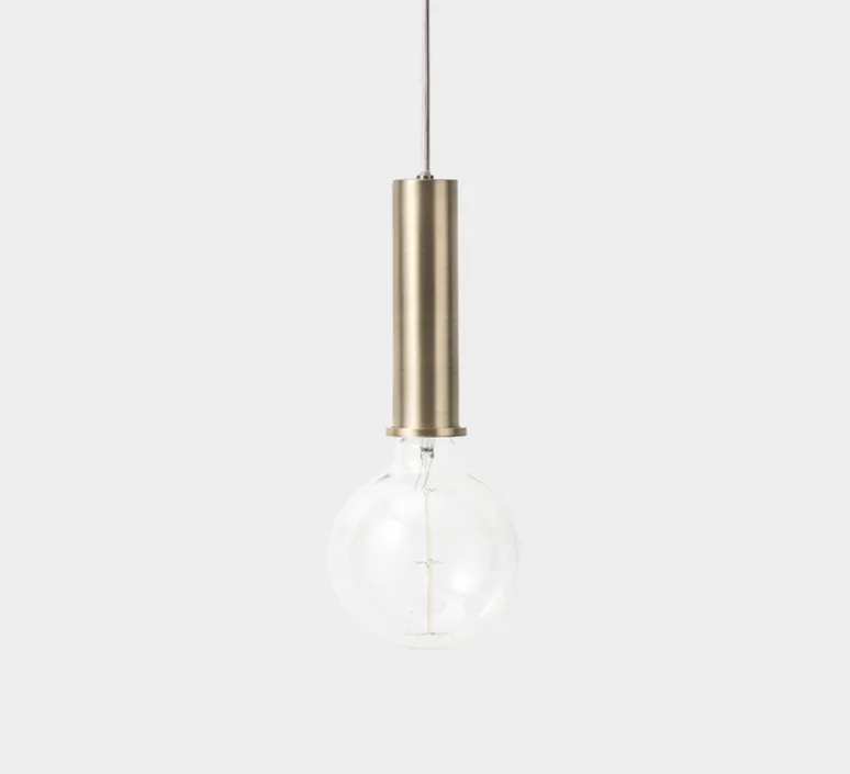 Suspension*Ferm Living Suspension, Collect lighting, high, laiton, abat-jour Opal Tall, Ø18cm, H51,2cm - laiton, opal