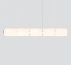 Suspension*A-N-D Suspension, Column, 5 cylindres, horizontale, , LED, dim, DALI, 2700K, L143,5cm, H17,5cm - ivoire