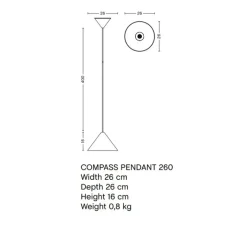 Suspension*HAY Suspension, Compass 260, , Ø26cm, H16cm - blanc perlé