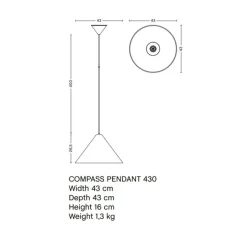 Suspension*HAY Suspension, Compass 430, , Ø43cm, H26cm - noir
