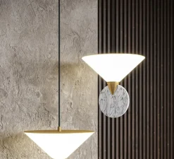 Suspension*CVL Suspension, Compass, , LED, dim, 2700K, 620 lm, L17cm, H16cm - marbre, or