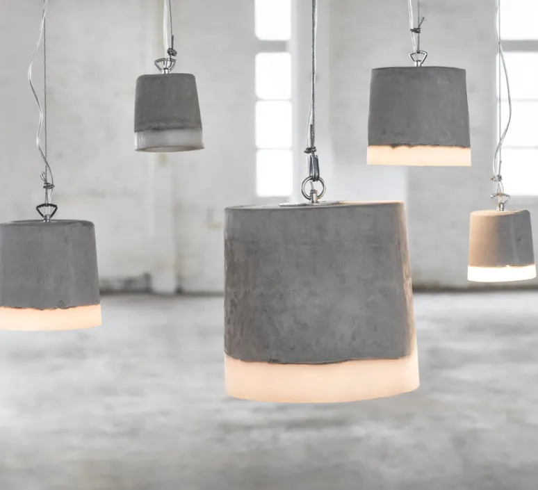 Suspension*Serax Suspension, Concrete, , Ø34cm, H38cm - gris, blanc