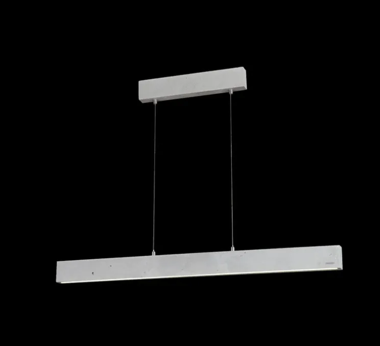 Suspension, Concrete Line, béton gris, LED, dim, 2900K, 1800 lm, L162cm, H7,5cm - Loftlight