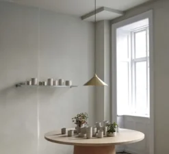 Suspension, cone shade medium, laiton brossé, Ø36cm, H12,2cm - Frama