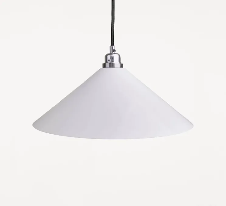Suspension, cone shade medium, blanc, Ø36cm, H12,2cm - Frama
