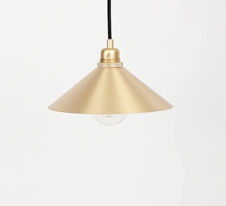 Suspension, cone shade small, laiton brossé, Ø25cm, H7,7cm - Frama