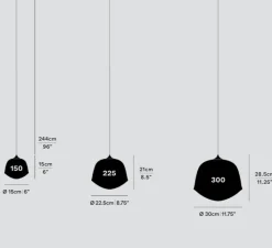 Suspension*A-N-D Suspension, Contour 300, , LED, 2700K, Ø30cm, H28,5cm - gris ardoise