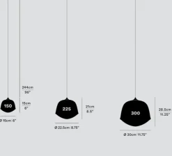Suspension, Contour 150, gris ardoise, LED, 2700K, Ø15cm, H15cm - A-N-D