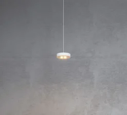 Suspension, Cookie, blanc, LED, dim, 2700-3200-4000K, 985 lm, Ø12cm, H2,5cm - Beneito Faure