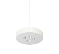 Suspension, Cookie, blanc, LED, dim, 2700-3200-4000K, 985 lm, Ø12cm, H2,5cm - Beneito Faure