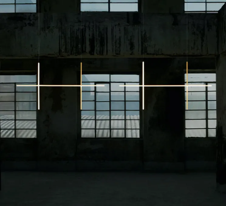 Suspension, Coordinates Suspension 2, champagne, LED, 2700K, 2960lm, L176,2cm, H92,2cm - Flos