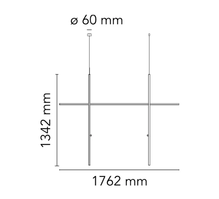Suspension, Coordinates Suspension Module CLIII, argent, LED, 2700K, 10230lm, Ø176,2cm, H134,2cm - Flos