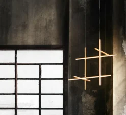 Suspension*Flos Suspension, Coordinates Suspension 3, , LED, 2700K, 3850lm, Ø78,2cm, H78,2cm - champagne