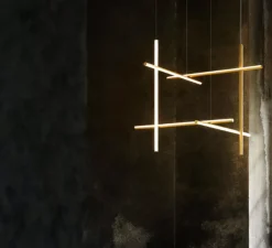 Suspension*Flos Suspension, Coordinates Suspension 3, , LED, 2700K, 3850lm, Ø78,2cm, H78,2cm - champagne