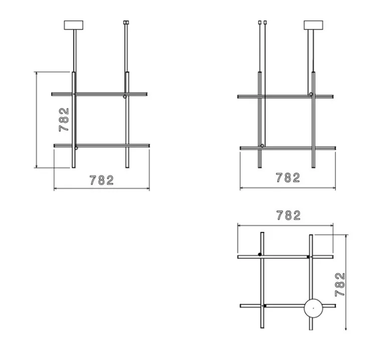 Suspension*Flos Suspension, Coordinates Suspension 3, , LED, 2700K, 3850lm, Ø78,2cm, H78,2cm - champagne