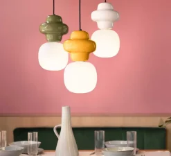 Suspension*Ferroluce Suspension, Copacabana, , Ø17cm, H32cm - jaune