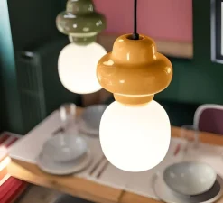 Suspension*Ferroluce Suspension, Copacabana, , Ø17cm, H32cm - jaune