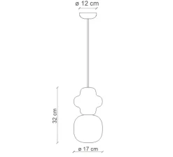 Suspension*Ferroluce Suspension, Copacabana, , Ø17cm, H32cm - jaune