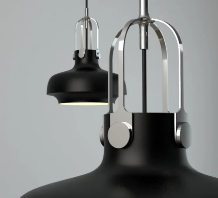Suspension, Copenhagen Pendant SC7, noir mat, Ø35cm, H40cm - Andtradition