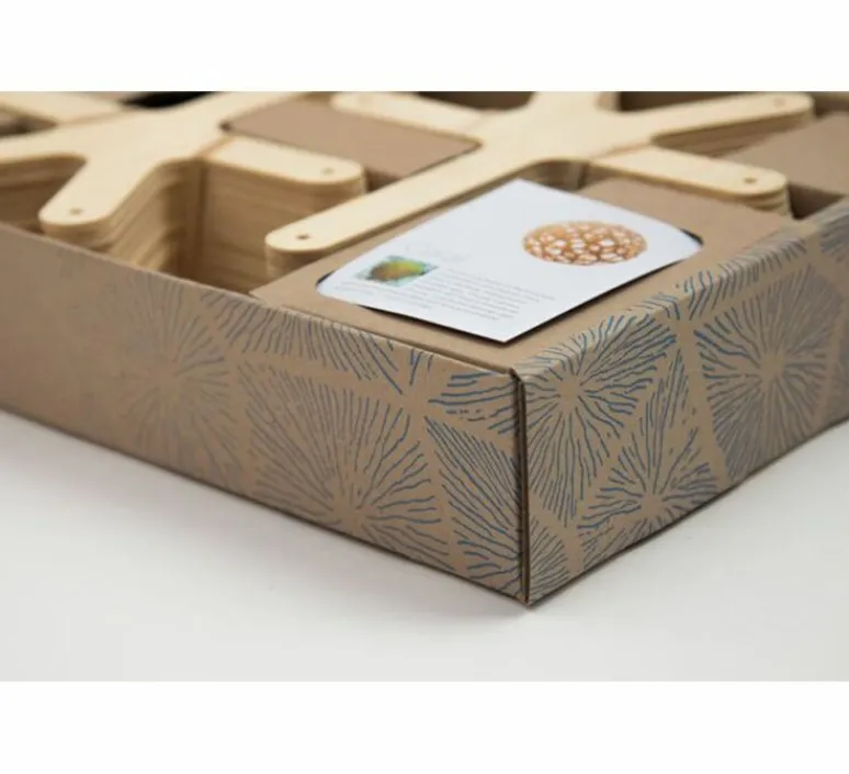 Enfants|Suspension*David Trubridge Suspension, Coral, version en kit, aqua, naturel, Ø40cm, H40cm - bois naturel, bleu aqua