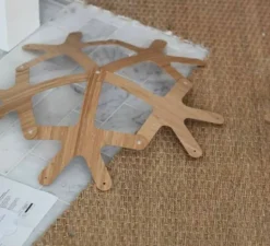 Enfants|Suspension*David Trubridge Suspension, Coral, version en kit, aqua, naturel, Ø40cm, H40cm - bois naturel, bleu aqua