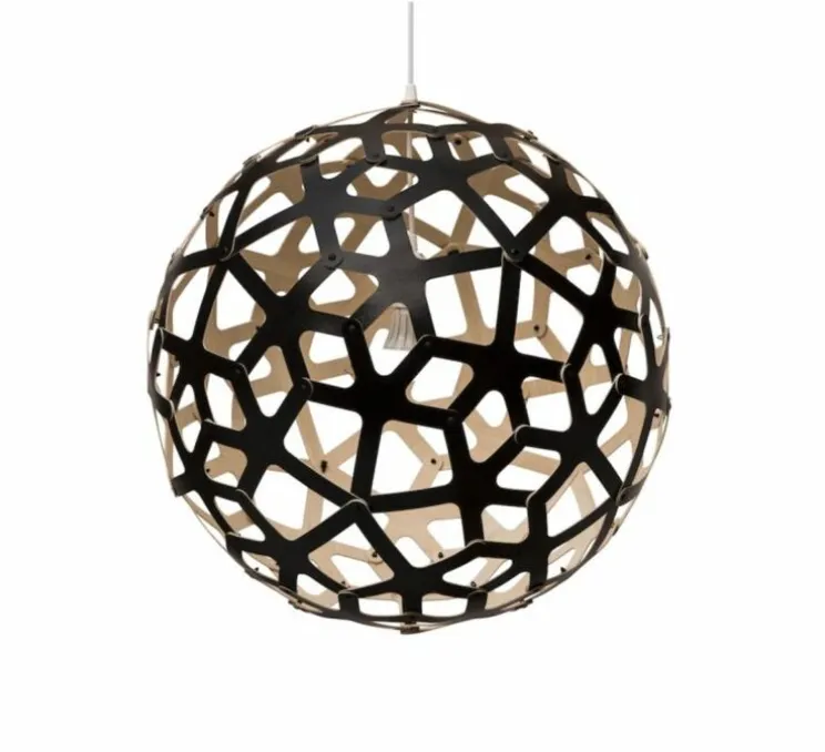 Suspension, Coral, version en kit, noir, naturel, Ø40cm, H40cm - David Trubridge