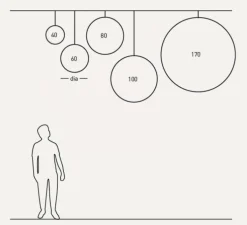 Suspension, Coral, version en kit, noir, naturel, Ø40cm, H40cm - David Trubridge