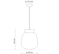 Suspension*Ferroluce Suspension, Corcovado C2742, , Ø29cm, H34cm - blanc, jaune
