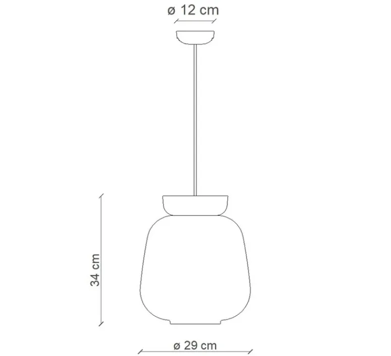 Suspension*Ferroluce Suspension, Corcovado C2742, , Ø29cm, H34cm - blanc, jaune