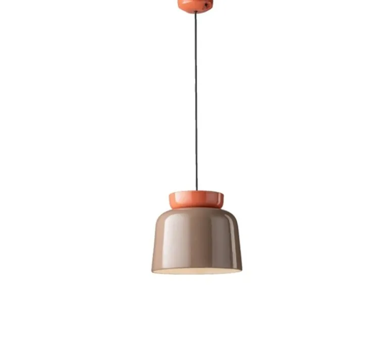 Suspension*Ferroluce Suspension, Corcovado C2744, , Ø27,5cm, H25cm - orange, marron