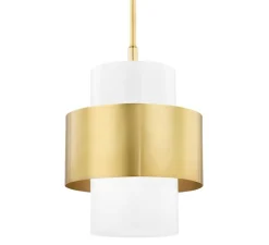 Suspension*Hudson Valley Lighting Suspension, Corinth M, , Ø39,4cm, H47cm - laiton