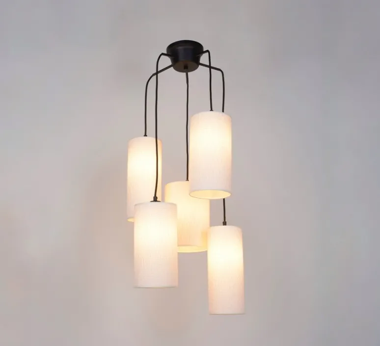 Suspension*Market Set Suspension, Cosiness 5L, , Ø44cm, H118cm - bouclette blanc