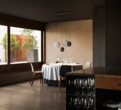 Suspension*Vibia Suspension, Cosmos 2515, , LED, 2700K, 1961lm, L76cm, H27cm - vert, marron foncé et gris clair