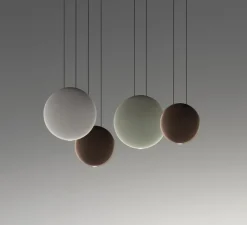 Suspension*Vibia Suspension, Cosmos 2515, , LED, 2700K, 1961lm, L76cm, H27cm - vert, marron foncé et gris clair