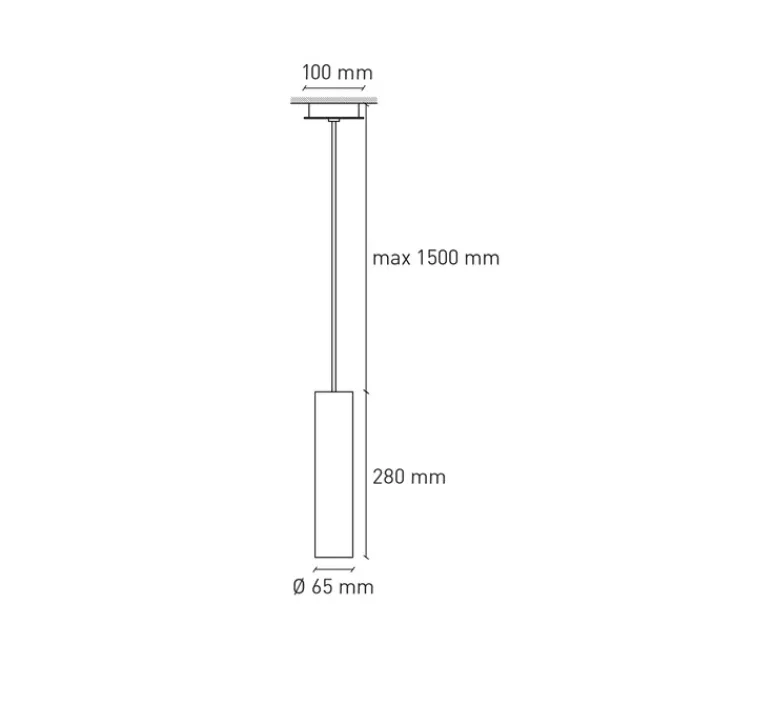 Suspension*Plato Design Suspension, Cromia L, , Ø6,5cm, H28cm - Gris foncé