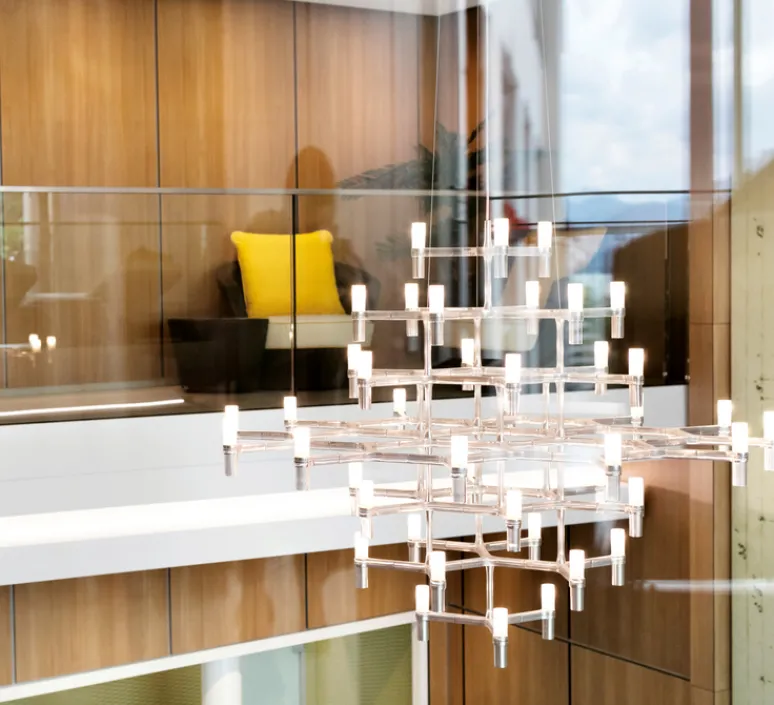 Suspension*Nemo Lighting Suspension, Crown Magnum, , Ø150cm, H124cm - acier poli