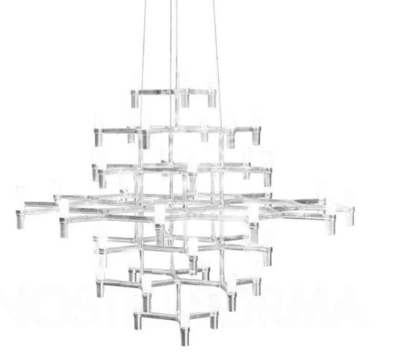 Suspension*Nemo Lighting Suspension, Crown Magnum, , Ø150cm, H124cm - acier poli